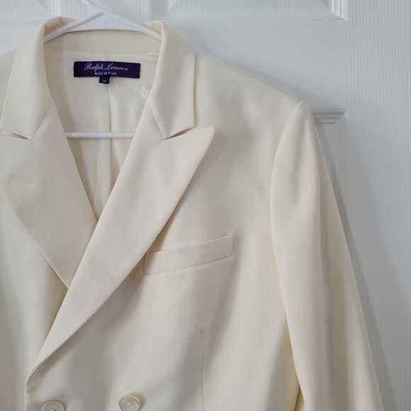 Ralph Lauren Cream Double Breasted Jacket - Picture 8 of 10